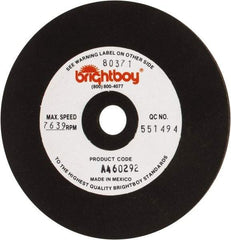 Cratex - 4" Diam x 1/2" Hole x 1/8" Thick, 46 Grit Surface Grinding Wheel - Coarse Grade - Benchmark Tooling