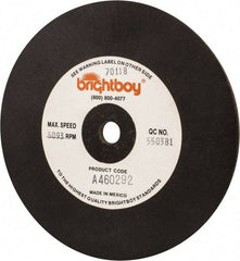 Cratex - 6" Diam x 1/2" Hole x 1/4" Thick, 46 Grit Surface Grinding Wheel - Coarse Grade - Benchmark Tooling