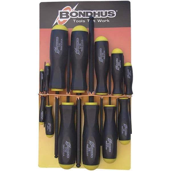 Bondhus - 13 Piece, 0.05 to 3/8" Ball End Hex Driver Set - Comes in Vinyl Pouch - Benchmark Tooling