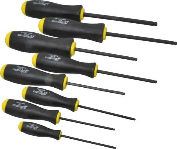 Bondhus - 8 Piece, 7/64 to 5/16" Ball End Hex Driver Set - Comes in Vinyl Pouch - Benchmark Tooling