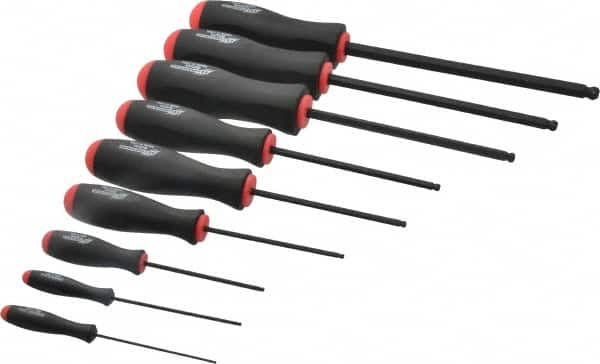 Bondhus - 9 Piece, 1.5 to 10mm Ball End Hex Driver Set - Comes in Vinyl Pouch - Benchmark Tooling