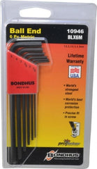 Bondhus - 6 Piece L-Key Ball End Hex Key Set - Benchmark Tooling