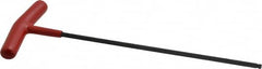 Bondhus - 4mm Hex, T-Handle Cushion Grip, Ball End Hex Key - 220mm OAL, Protanium High Torque Steel, Metric System of Measurement - Benchmark Tooling