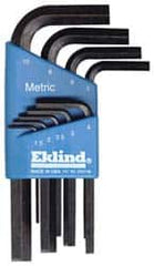 Eklind - 9 Piece L-Key Hex Key Set - Hex Range 1.5 to 10mm - Benchmark Tooling