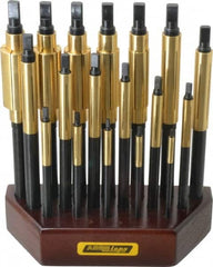 Made in USA - 18 Piece Barrel Lap Set - 3/16 to 1" Hole Diam - Benchmark Tooling