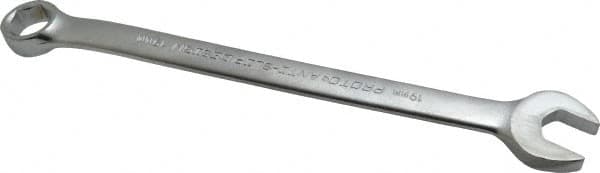 Proto - 19mm 6 Point Offset Combination Wrench - 15° Head Angle, 11-1/32" OAL, Steel, Satin Finish - Benchmark Tooling