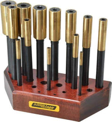 Made in USA - 13 Piece Blind Hole Lap Set - 3/16 to 1" Hole Diam - Benchmark Tooling