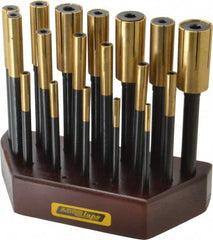 Made in USA - 18 Piece Blind Hole Lap Set - 3/16 to 1" Hole Diam - Benchmark Tooling