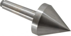 Riten - 2-3/4" Head Diam, Hardened Tool Steel Pipe Nose Point Solid Dead Center - 3MT Morse Taper, 2-3/4" Point Diam, 2.37" Point Length, 3.38" OAL - Benchmark Tooling