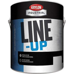 Krylon - White Striping Paint - 350' Coverage at 4" Wide, Water-Based Formula - Benchmark Tooling