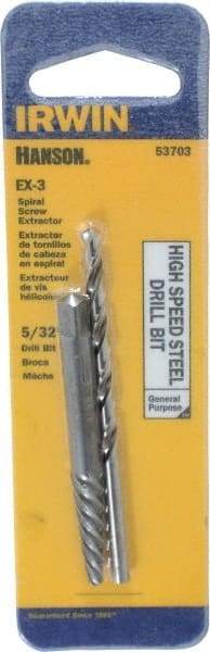 Irwin - 2 Piece Spiral Flute Screw Extractor & Drill Set - Screw Range 7/32 to 9/32" - Benchmark Tooling