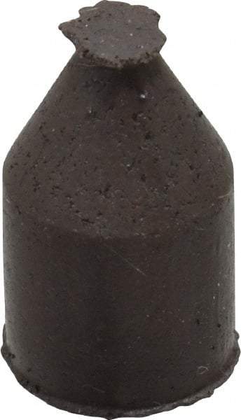 Cratex - 3/8" Max Diam x 5/8" Long, Cone, Rubberized Point - Medium Grade, Silicon Carbide, 1/16" Arbor Hole, Unmounted - Benchmark Tooling