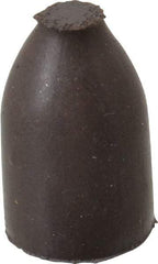 Cratex - 1/2" Max Diam x 7/8" Long, Cone, Rubberized Point - Medium Grade, Silicon Carbide, 1/8" Arbor Hole, Unmounted - Benchmark Tooling