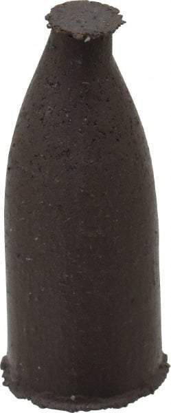 Cratex - 3/8" Max Diam x 1" Long, Cone, Rubberized Point - Medium Grade, Silicon Carbide, 1/8" Arbor Hole, Unmounted - Benchmark Tooling