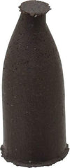 Cratex - 3/8" Max Diam x 1" Long, Cone, Rubberized Point - Medium Grade, Silicon Carbide, 1/8" Arbor Hole, Unmounted - Benchmark Tooling