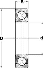 SKF - Radial Ball Bearings; Type: 4 Point Angular Contact Ball Bearing ; Style: Open ; Bore Diameter (mm): 70.00 ; Outside Diameter (mm): 150.00 ; Width (mm): 35.00 ; Flange Type: Without Flange - Exact Industrial Supply