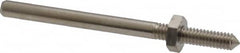 Value Collection - 1/8" Shank No. 6 Abrasive Point Mandrel - 1-3/4" Length, 1/8" Hole Compatibility, for Cones, Points & Rubberized Points - Benchmark Tooling
