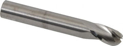 RobbJack - 3/8" Diam, 1/2" LOC, 3 Flute Solid Carbide Ball End Mill - Uncoated, Single End, 2-1/2" OAL, 3/8" Shank Diam, Spiral Flute - Benchmark Tooling