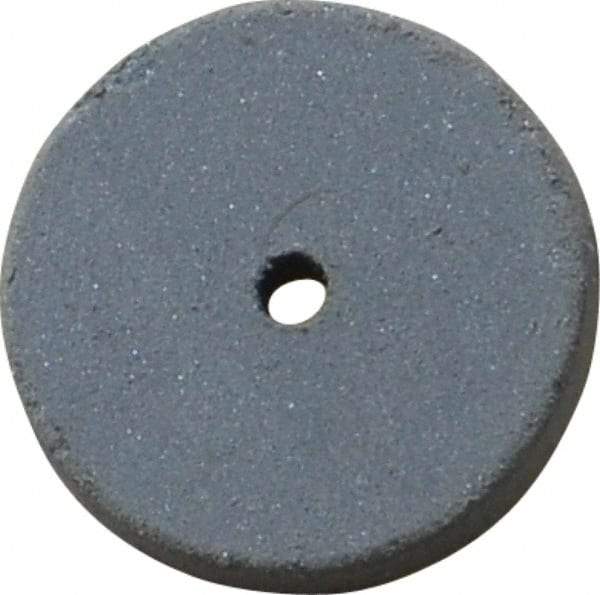 Cratex - 5/8" Diam x 1/16" Hole x 3/32" Thick, Surface Grinding Wheel - Silicon Carbide, Extra Fine Grade, 25,000 Max RPM, Rubber Bond, No Recess - Benchmark Tooling