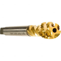 Emuge - 1/2-13 UNC 4 Flute 2B Bottoming Spiral Flute Tap - TiN Finish, 4.331" OAL, Right Hand Flute, Right Hand Thread - Benchmark Tooling