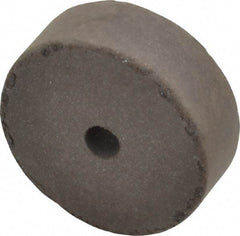 Cratex - 1-1/2" Diam x 1/4" Hole x 1/2" Thick, Surface Grinding Wheel - Silicon Carbide, Medium Grade, 15,000 Max RPM, Rubber Bond, No Recess - Benchmark Tooling