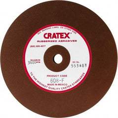 Cratex - 6" Diam x 1/2" Hole x 1/2" Thick, Surface Grinding Wheel - Silicon Carbide, Fine Grade, 3,600 Max RPM, Rubber Bond, No Recess - Benchmark Tooling