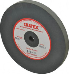 Cratex - 6" Diam x 1/2" Hole x 1/2" Thick, Surface Grinding Wheel - Silicon Carbide, Extra Fine Grade, 3,600 Max RPM, Rubber Bond, No Recess - Benchmark Tooling