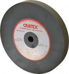 Cratex - 6" Diam x 1/2" Hole x 3/4" Thick, Surface Grinding Wheel - Silicon Carbide, Extra Fine Grade, 3,600 Max RPM, Rubber Bond, No Recess - Benchmark Tooling