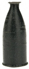 Cratex - 3/8" Max Diam x 1" Long, Cone, Rubberized Point - Very Fine Grade, Silicon Carbide, 1/8" Arbor Hole, Unmounted - Benchmark Tooling