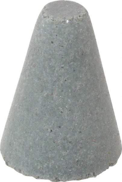 Cratex - 5/8" Max Diam x 7/8" Long, Taper, Rubberized Point - Coarse Grade, Silicon Carbide, 1/8" Arbor Hole, Unmounted - Benchmark Tooling