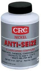 CRC - 8 oz Bottle High Temperature Anti-Seize Lubricant - Nickel, -95 to 2,400°F, Gray, Water Resistant - Benchmark Tooling