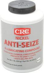 CRC - 16 oz Bottle High Temperature Anti-Seize Lubricant - Nickel, -95 to 2,400°F, Gray, Water Resistant - Benchmark Tooling