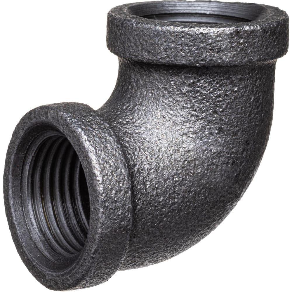 Black Pipe Fittings; Fitting Type: Elbow; Fitting Size: 1-1/2″; Material: Malleable Iron; Finish: Black; Fitting Shape: 90 ™ Elbow; Thread Standard: NPT; Connection Type: Threaded; Lead Free: No; Standards: ASME ™B1.2.1;  ™ASME ™B16.3