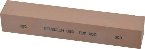 Made in USA - 600 Grit Aluminum Oxide Square Polishing Stone - Super Fine Grade, 1" Wide x 6" Long x 1" Thick - Benchmark Tooling