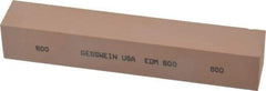 Made in USA - 600 Grit Aluminum Oxide Square Polishing Stone - Super Fine Grade, 1" Wide x 6" Long x 1" Thick - Benchmark Tooling