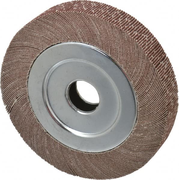 Value Collection - 6" Diam, 80 Grit Aluminum Oxide Unmounted Flap Wheel - 1" Hole, 1" Wide, Coated, Medium Grade, 4,800 Max RPM - Benchmark Tooling