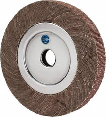 Value Collection - 8" Diam, 80 Grit Aluminum Oxide Unmounted Flap Wheel - 1" Hole, 1" Wide, Coated, Medium Grade, 4,800 Max RPM - Benchmark Tooling