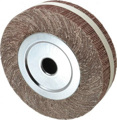 Value Collection - 8" Diam, 60 Grit Aluminum Oxide Unmounted Flap Wheel - 1" Hole, 2" Wide, Coated, Medium Grade, 4,800 Max RPM - Benchmark Tooling