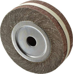 Value Collection - 8" Diam, 120 Grit Aluminum Oxide Unmounted Flap Wheel - 1" Hole, 2" Wide, Coated, Fine Grade, 4,800 Max RPM - Benchmark Tooling