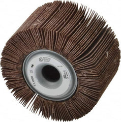 Norton - 3-1/2" Diam, 80 Grit Aluminum Oxide Unmounted Flap Wheel - 5/8" Hole, 2" Wide, Coated, Medium Grade, 12,000 Max RPM - Benchmark Tooling