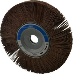 Norton - 8" Diam, 80 Grit Aluminum Oxide Unmounted Flap Wheel - 1" Hole, 1" Wide, Coated, Medium Grade, 4,700 Max RPM , Cloth Backing - Benchmark Tooling