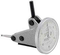 INTERAPID - 1.6 mm Range, 0.01 mm Dial Graduation, Vertical Dial Test Indicator - 1.1811 Inch White Dial, 0-40-0 Dial Reading - Benchmark Tooling