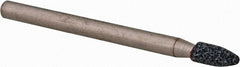 Grier Abrasives - 1/8 x 1/4" Head Diam x Thickness, B55, Pointed, Aluminum Oxide Mounted Point - Benchmark Tooling