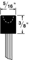 Grier Abrasives - 5/16 x 3/8" Head Diam x Thickness, B134, Cylinder Cup, Aluminum Oxide Mounted Point - Benchmark Tooling