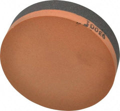 Made in USA - 4" Long x 1" Diam x 1" Thick, Aluminum Oxide Sharpening Stone - Round, Coarse, Fine Grade - Benchmark Tooling