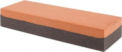 Made in USA - 6" Long x 2" Wide x 1" Thick, Aluminum Oxide Sharpening Stone - Rectangle, Coarse, Fine Grade - Benchmark Tooling