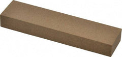 Made in USA - 4" Long x 1" Wide x 1/2" Thick, Aluminum Oxide Sharpening Stone - Rectangle, Medium Grade - Benchmark Tooling