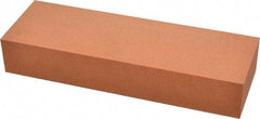 Made in USA - 6" Long x 2" Wide x 1" Thick, Aluminum Oxide Sharpening Stone - Rectangle, Fine Grade - Benchmark Tooling