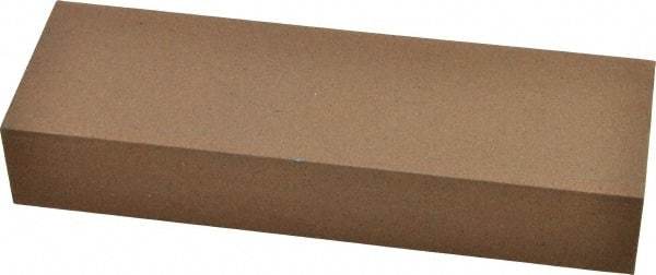 Made in USA - 6" Long x 2" Wide x 1" Thick, Aluminum Oxide Sharpening Stone - Rectangle, Medium Grade - Benchmark Tooling