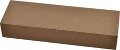 Made in USA - 6" Long x 2" Wide x 1" Thick, Aluminum Oxide Sharpening Stone - Rectangle, Medium Grade - Benchmark Tooling